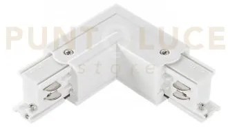 Connessione ad l destra per binario trifase rail bianco satinato le...