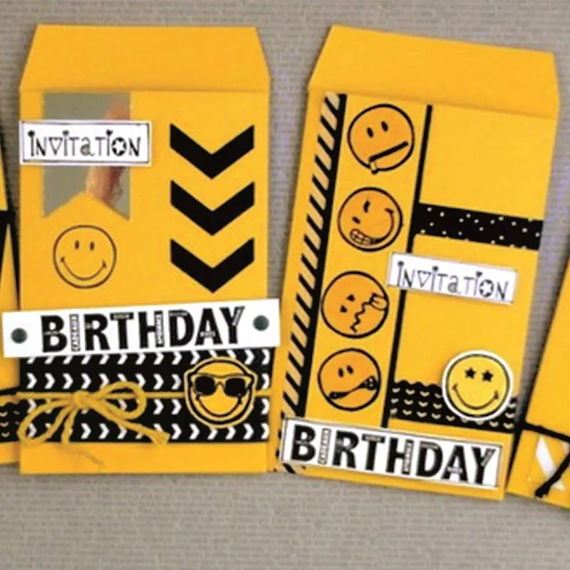 Timbri autoinchiostranti Stampo EASY, 10 pezzi - Emoticon