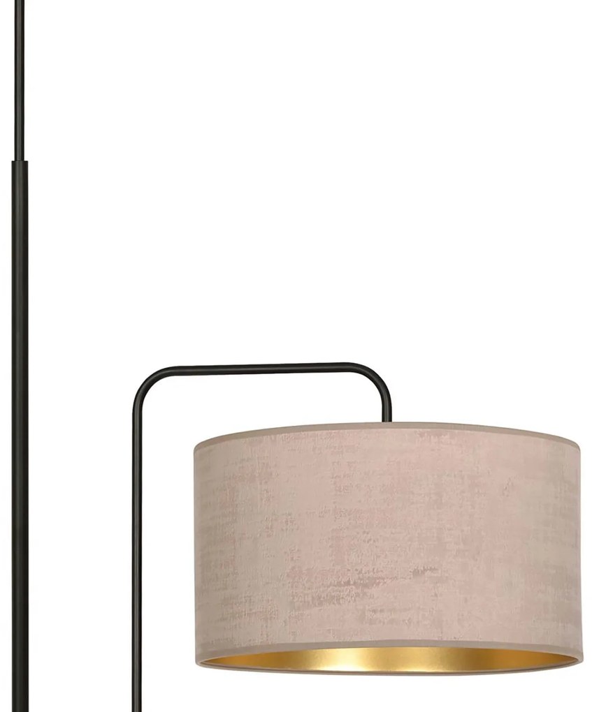 Piantana Contemporaneo Ganesha Acciaio Nero Rosa 1 Luce E27 Ip20
