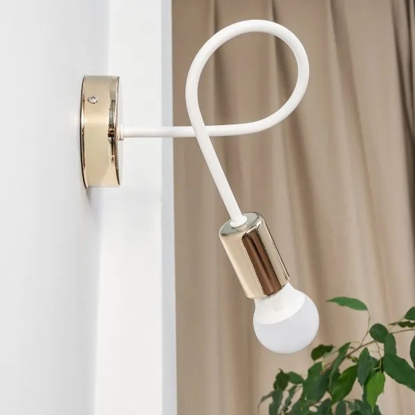 Applique OXFORD 1xE27/15W/230V oro/bianco