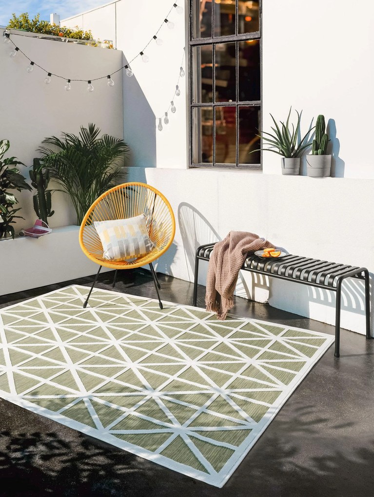 benuta Pop Tappeto per interno ed esterno Orion Verde 160x230 cm - Tappeto outdoor per balcone, terrazzo e giardino