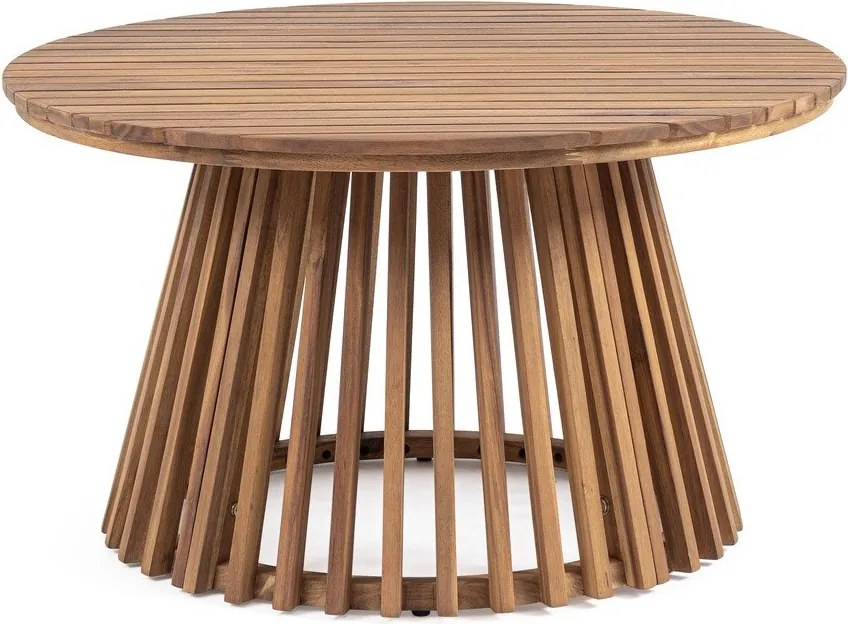 Tavolino da giardino rotondo in acacia massiccia ø 70 cm Rodano – Bizzotto