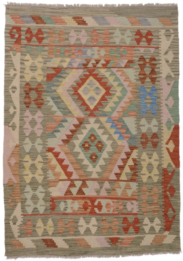 Kilim Tappeto 150 x 110 (Afghanistan) Tessuto A Mano