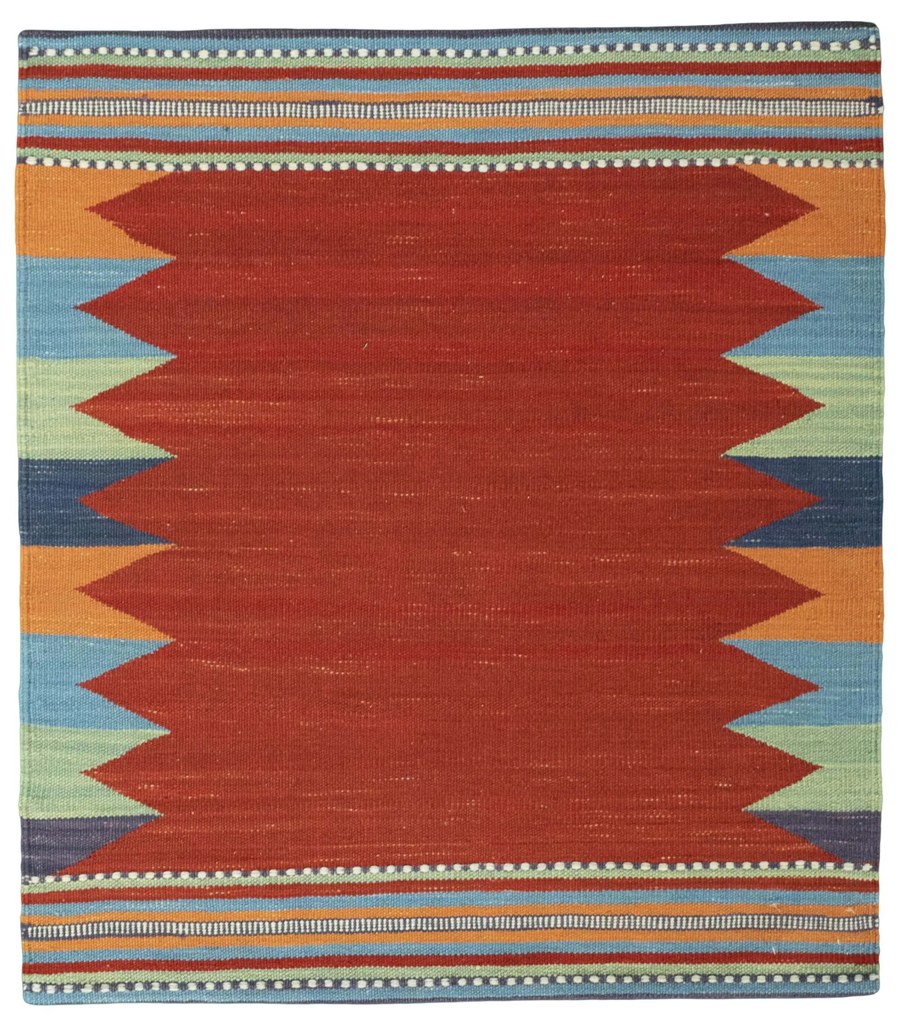 Kilim Tappeto persiano 90 x 100 Rosso (Iran) Tessuto A Mano