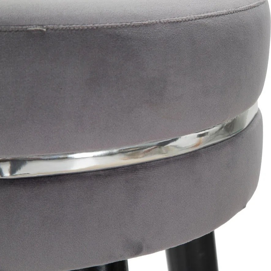 Sedia da bar grigia in imbottito (altezza della seduta 74 cm) Paris – Mauro Ferretti