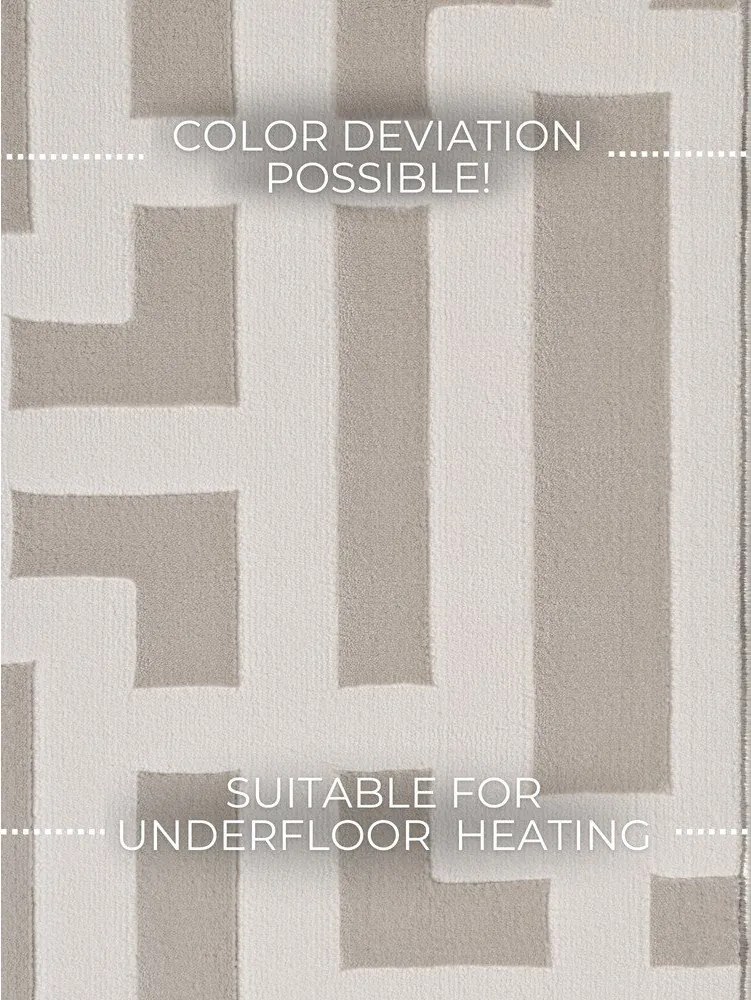 Passatoia grigia/color crema 80x240 cm Perles Onyx – Elle Decoration