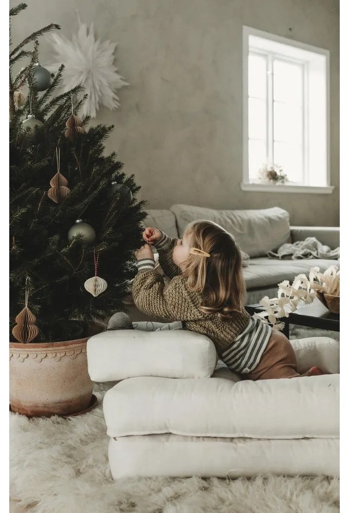 Poltrona pieghevole per bambini con sgabello Creamy Mini Cube - Karup Design