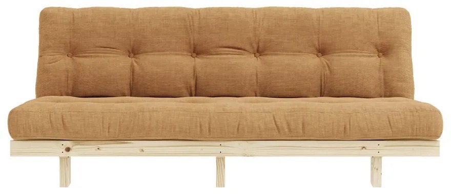 Divano letto in velluto a coste senape 190 cm Lean - Karup Design