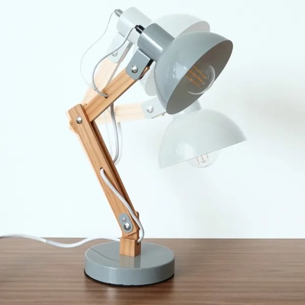 Brilagi - Lampada da tavolo FOCUS 1xE27/40W/230V grigia