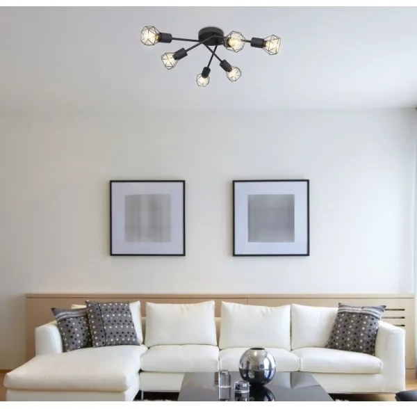 Globo 54802S-6 - Lampadario a plafone XARA 6xE14/40W/230V