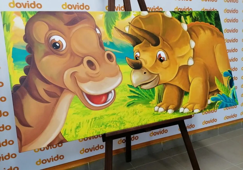 Quadro su tela – Dinosauri allegri