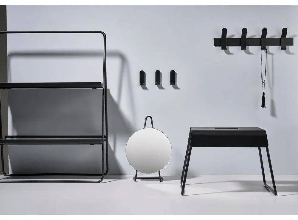 Appendiabiti da parete in metallo nero A-Rack - Zone