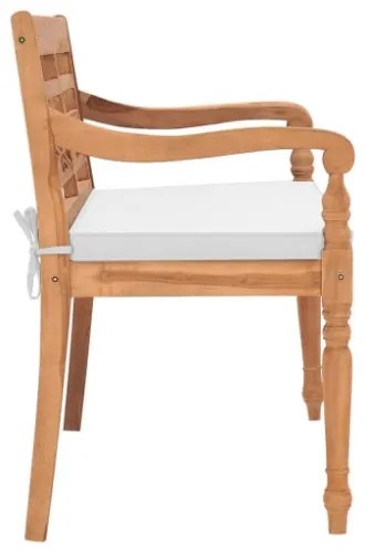 Panchina Batavia con Cuscini 120 cm in Teak