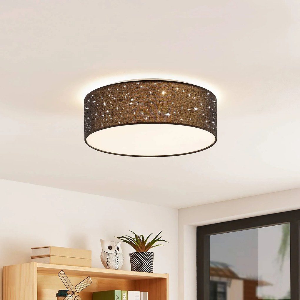 Lindby Ellamina plafoniera LED, 40 cm, nero