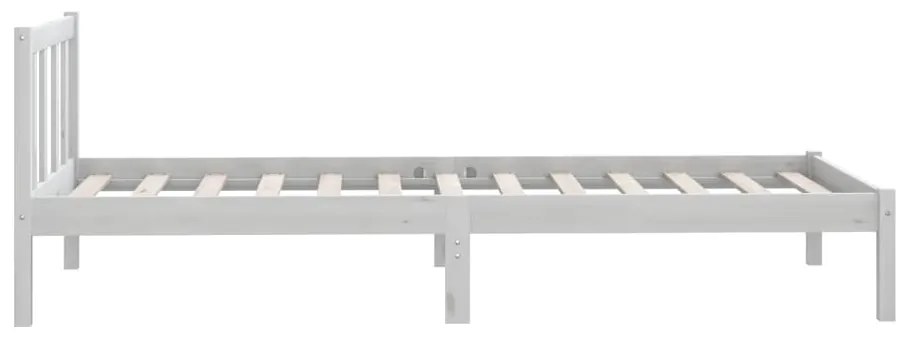 Giroletto bianco in legno massello di pino 90x200 cm