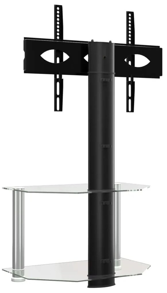 Supporto tv angolare 2 livelli per 32-70 pollici nero e argento