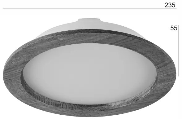 Lampada LED da incasso WOODY SPOT LED/23,5W/230V 4000K ciliegio ø 23,5 cm