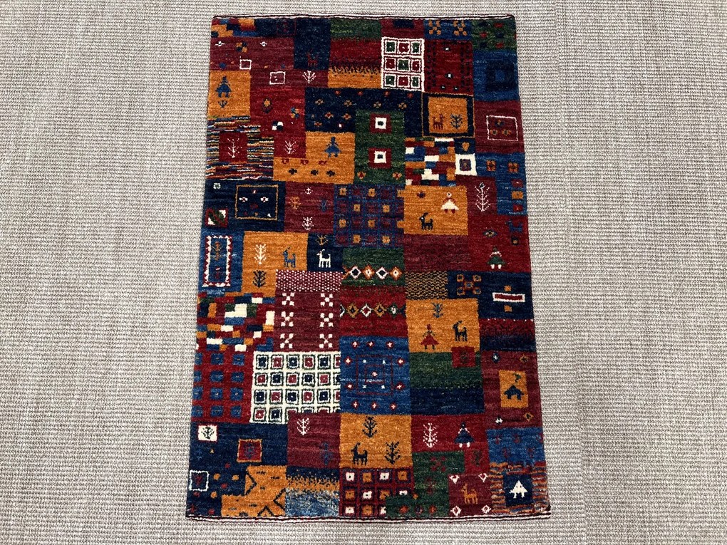 Loribaft Tappeto 60 x 90 Rosso (Iran) Annodato A Mano