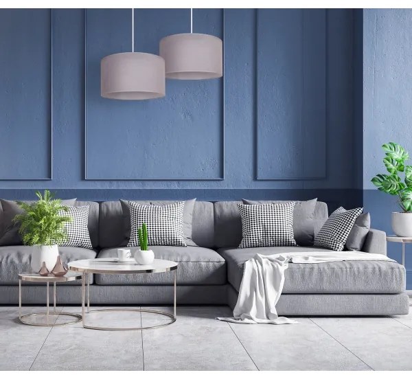 Duolla - Lampadario a sospensione con filo BRISTOL 1xE27/40W/230V diametro 45 cm grigio