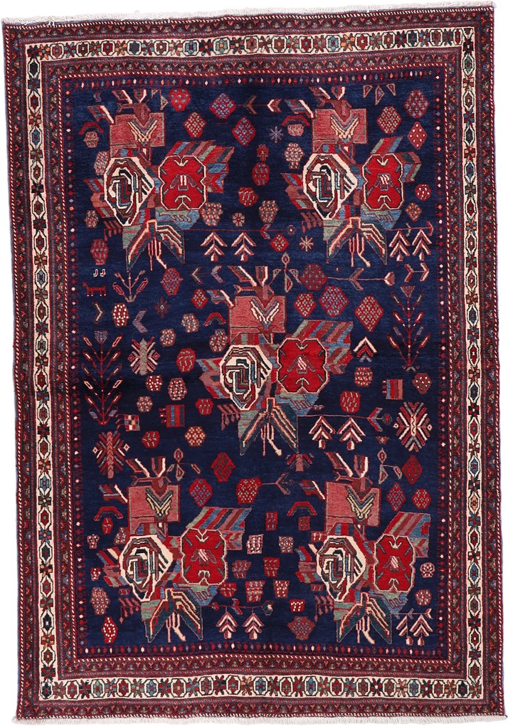 Afshar Tappeto 230x160 (Iran) Annodato A Mano