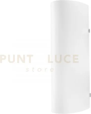 Applique a parete amy bianca 1 luce attacco e27 10x26cm in vetro sa...