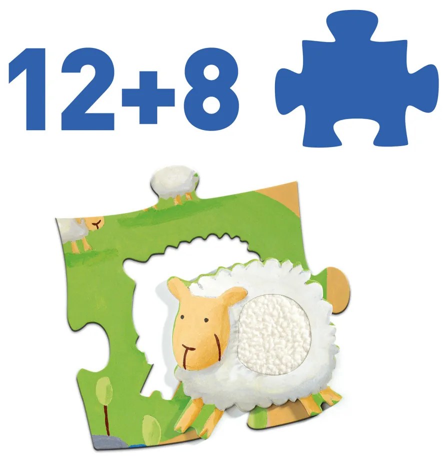 Puzzle tattile - fattoria - 20 pezzi