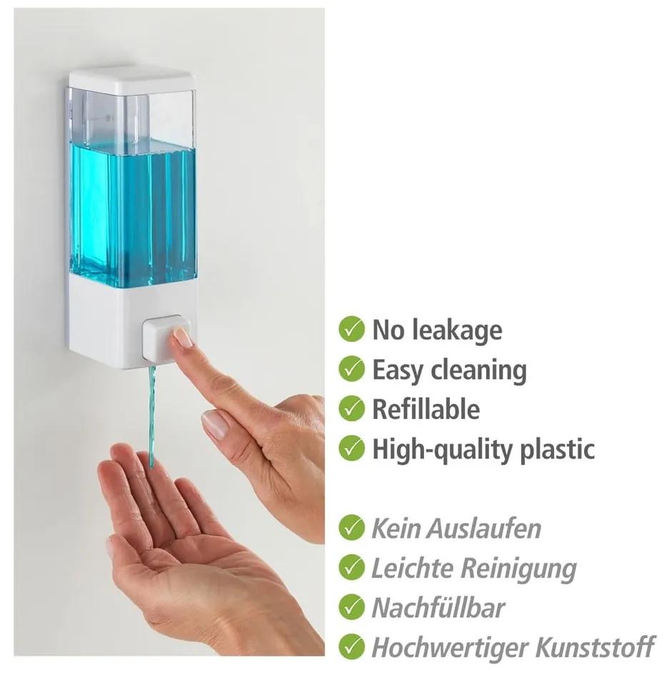 Dispenser di sapone in plastica bianco da parete 320 ml Istres - Wenko