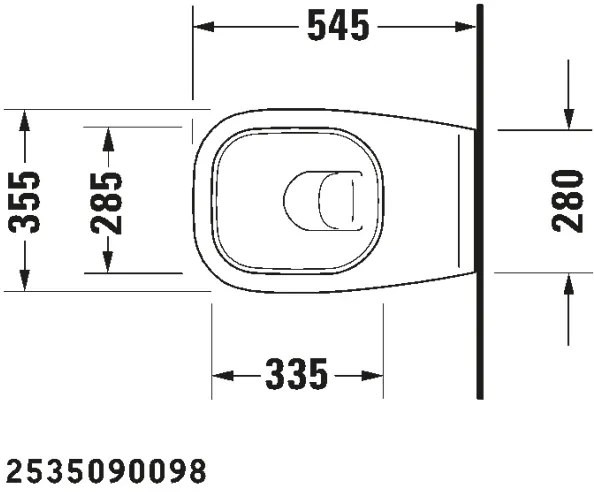 Duravit 45351900A1 - WC sospeso con sedile D-CODE ceramica/bianco lucido