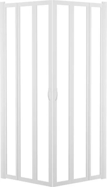 Box doccia angolare con porta pieghevole, L 88-92 cm x L 88-92 cm, H 185 cm, in vetro trasparente SP. 3 mm, profilo lucido bianco | Los