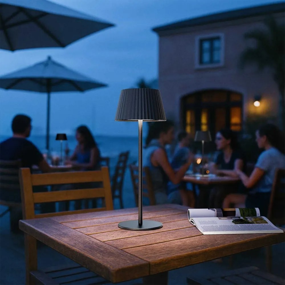 Lampada da Tavolo Solare 2.2W, IP54 CCT Dimmerabile - Nera Colore del corpo Nero