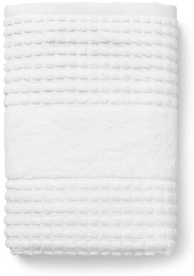 Asciugamano tipo terry bianco in cotone organico 50x100 cm Check – JUNA
