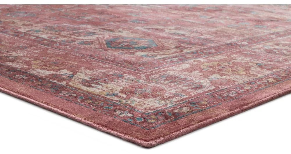Tappeto in viscosa rossa , 140 x 200 cm Vintage Retro - Universal