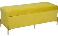 Panca contenitore velluto giallo cm115x40h45