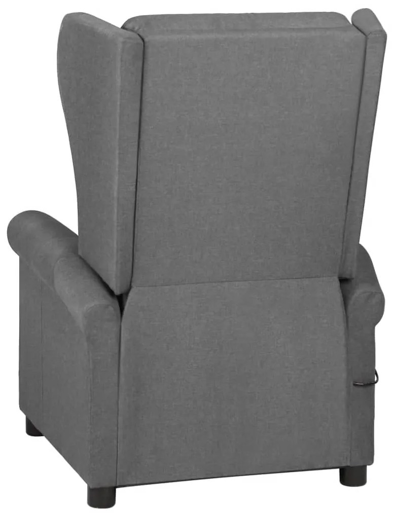 Poltrona massaggiante in tessuto grigio chiaro