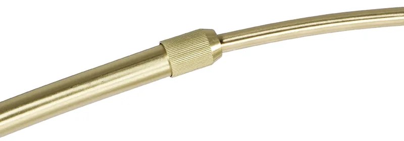 Lampada da terra ad arco in ottone con base in marmo bianco regolabile - XXL