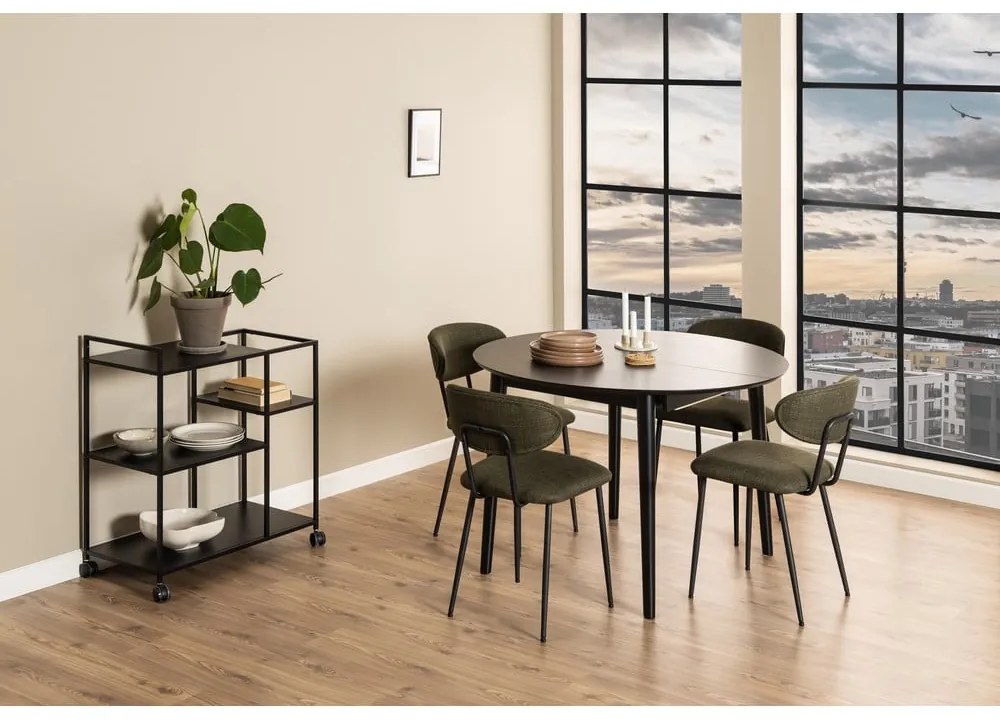 Tavolo da pranzo rotondo pieghevole con piano in rovere ø 115 cm Montreux - Actona