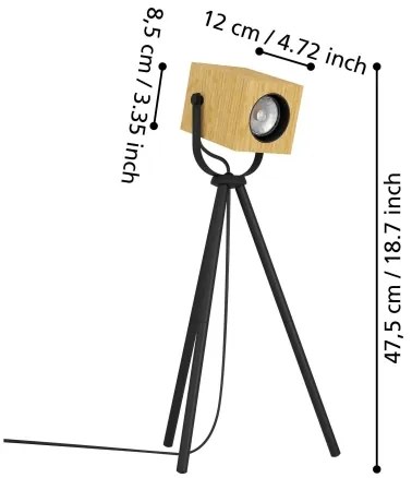Eglo 43749 - Lampada da tavolo LED AYLES 1xGU10/3W/230V