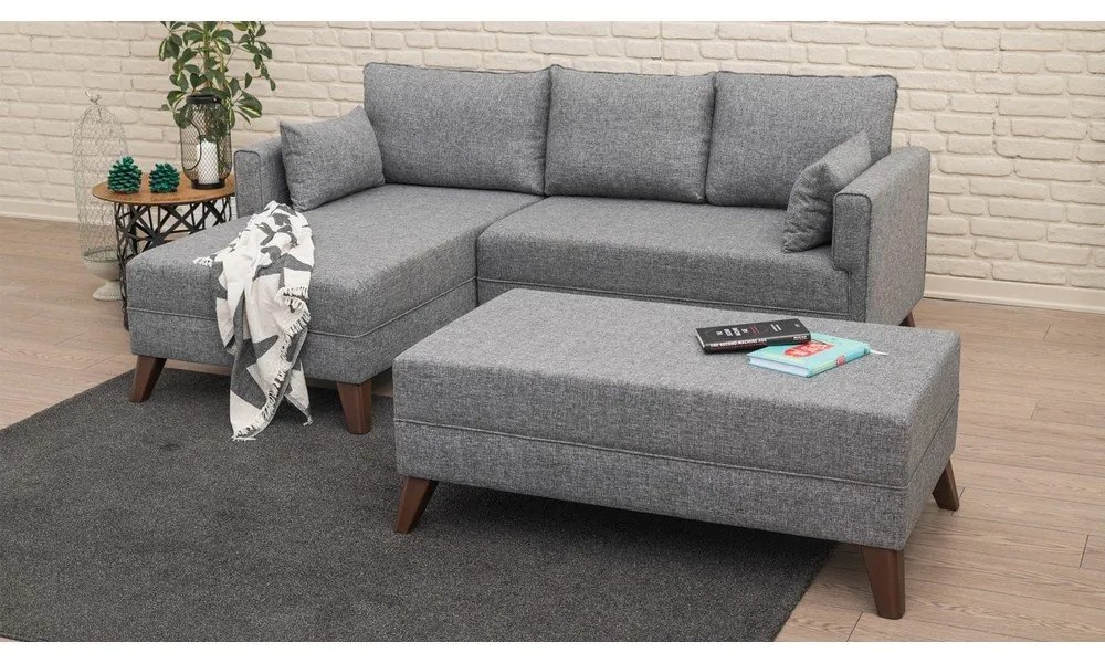 Divano angolare grigio (angolo sinistro) Bella - Balcab Home