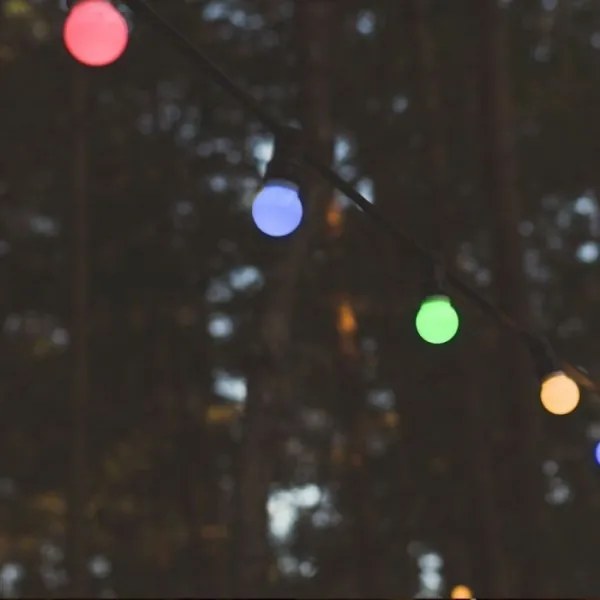 LED RGB Catena da esterno STRING 13 m 15xLED/0,5W/230V IP44