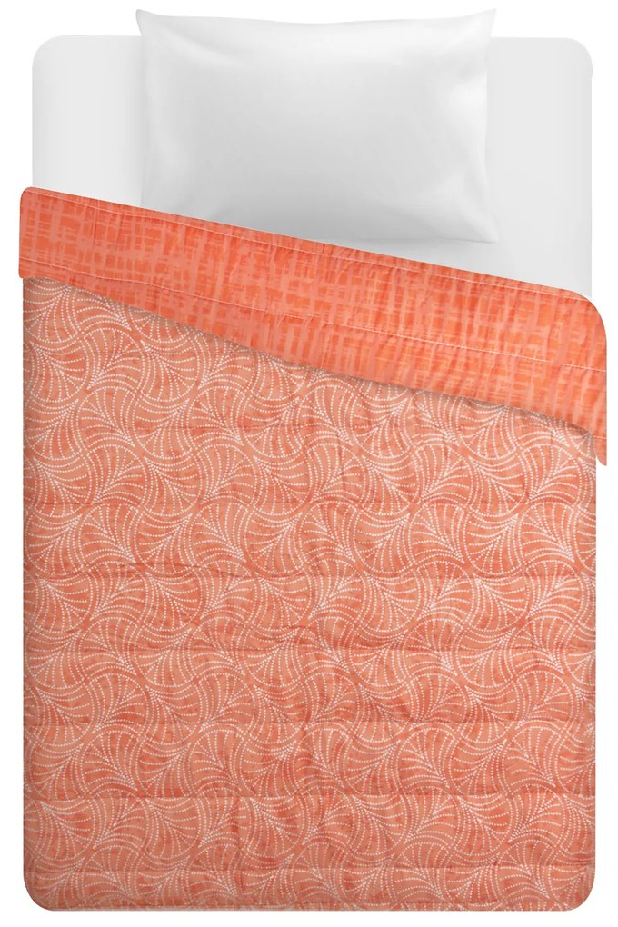 Trapuntino singolo 220x250 cm decori arancio