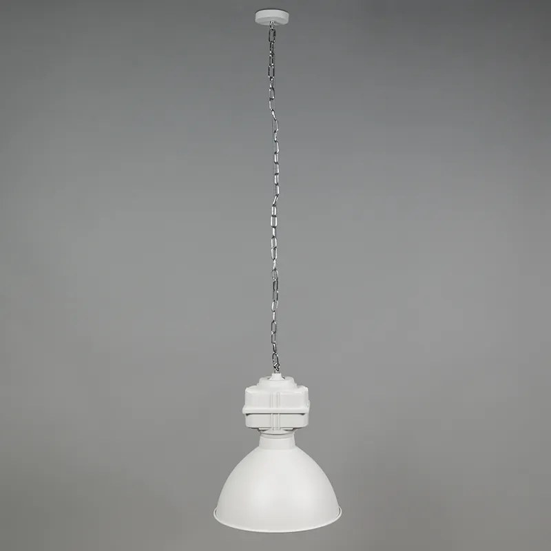 Set di 2 lampade a sospensione industriali piccole bianco opaco - Sicko