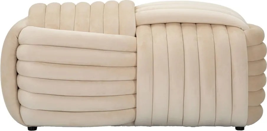 Panchina in velluto crema Softy - Mauro Ferretti