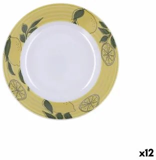 Piatto Fondo Quid Sicilia Multicolore Bioplastica 20 cm (12 Unità)