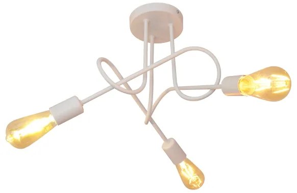 Lampadario a soffitto per bambini OXFORD 3xE27/15W/230V bianco