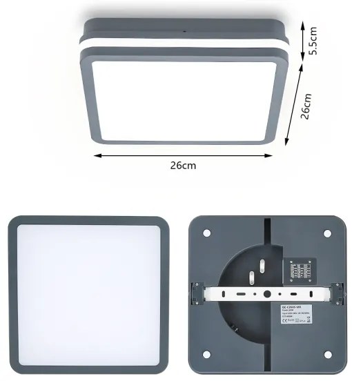 Brilagi - Lampada LED da esterno BENE LED/24W/230V 26x26 cm IP54