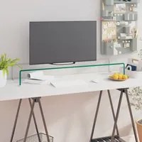 Mobile/Rialzo Porta TV in Vetro Trasparente 100x30x13 cm cod mxl 12819