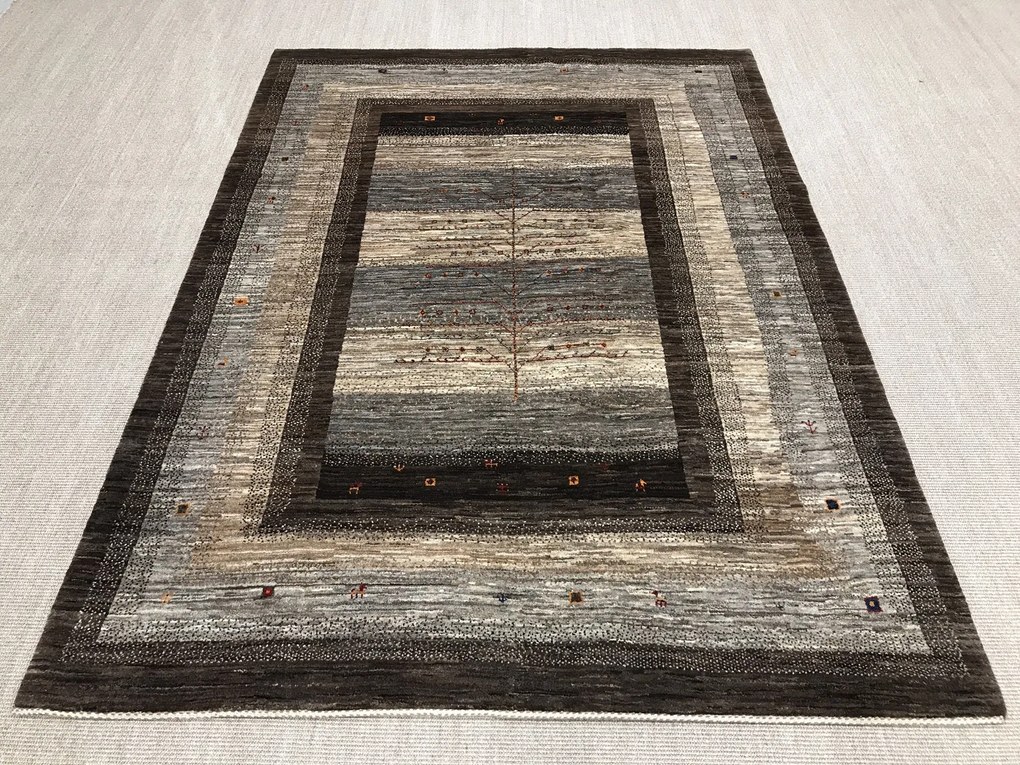 Loribaft Tappeto 180 x 240 Grigio (Iran) Annodato A Mano