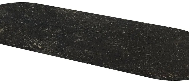 Top per lavabo KIMONO MADERO L 114 x H 2 x P 43 cm nero pietra, lucido