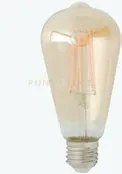 Lampadina led filamento ambra attacco e27 8w 806lm 2500k 300° 64x14...