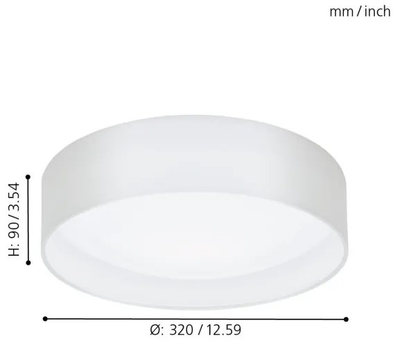 Eglo 31588 - Plafoniera LED PASTERI 1xLED/11W/230V